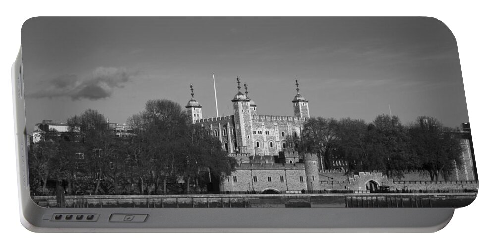 London Portable Battery Charger featuring the photograph Tower of London riverside by Gary Eason