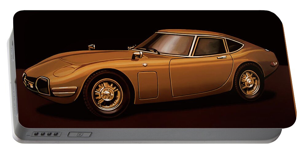 Toyota 2000gt Portable Battery Charger featuring the painting Toyota 2000GT 1967 Painting by Paul Meijering