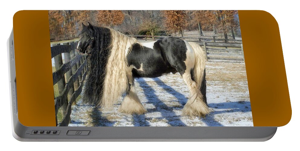 Horses Portable Battery Charger featuring the photograph Traditional Gypsy Horse by Fran J Scott
