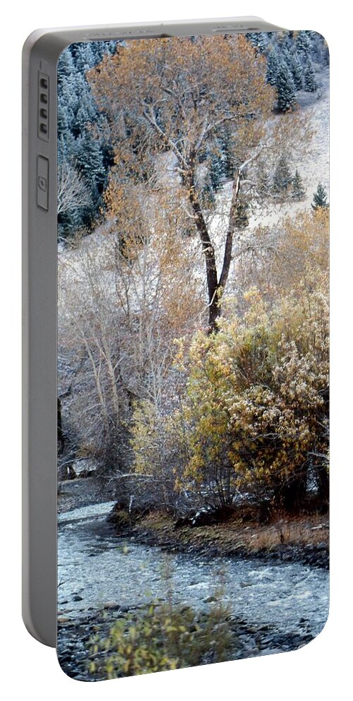 Autumn Portable Battery Charger featuring the photograph Trail Creek by John Schneider