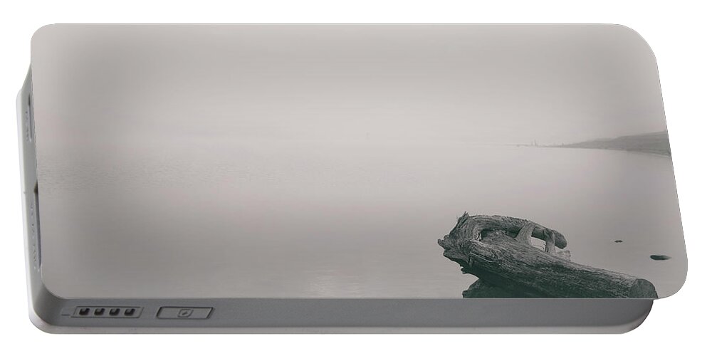 Columbia River Fog Portable Battery Charger featuring the photograph Tranquility by the river by Kunal Mehra