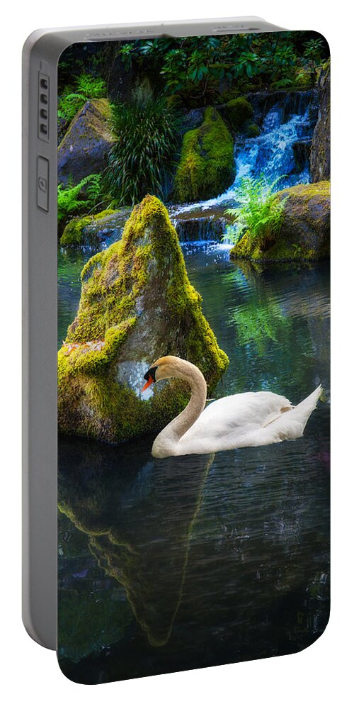 Swan Portable Battery Charger featuring the photograph Tranquility by Harry Spitz
