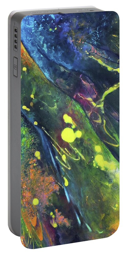 Transit Portable Battery Charger featuring the painting Transit by Marc Dmytryshyn