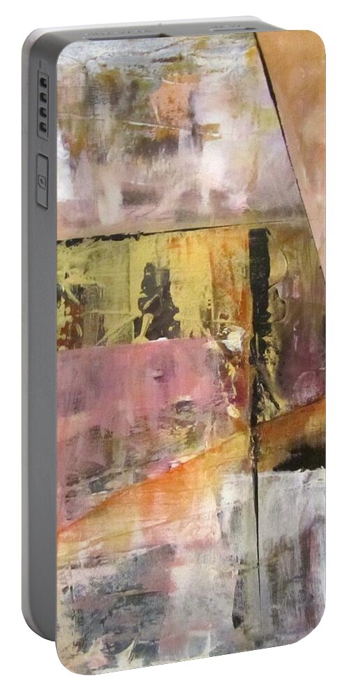Abstract Portable Battery Charger featuring the painting Transmogrification by Barbara O'Toole