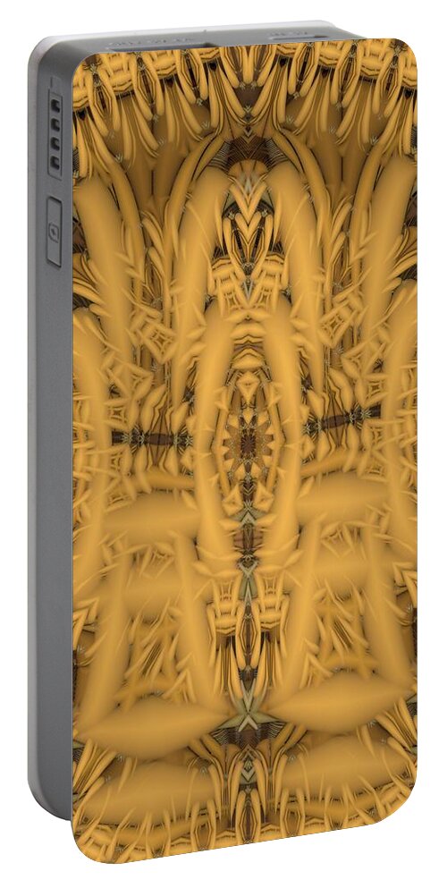 Abstract Portable Battery Charger featuring the digital art Shrine by Ronald Bissett