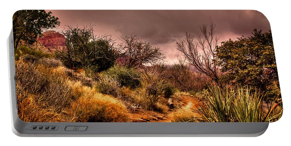Traveling The Trail At Red Rocks Canyon Portable Battery Charger featuring the photograph Traveling the Trail at Red Rocks Canyon by David Patterson
