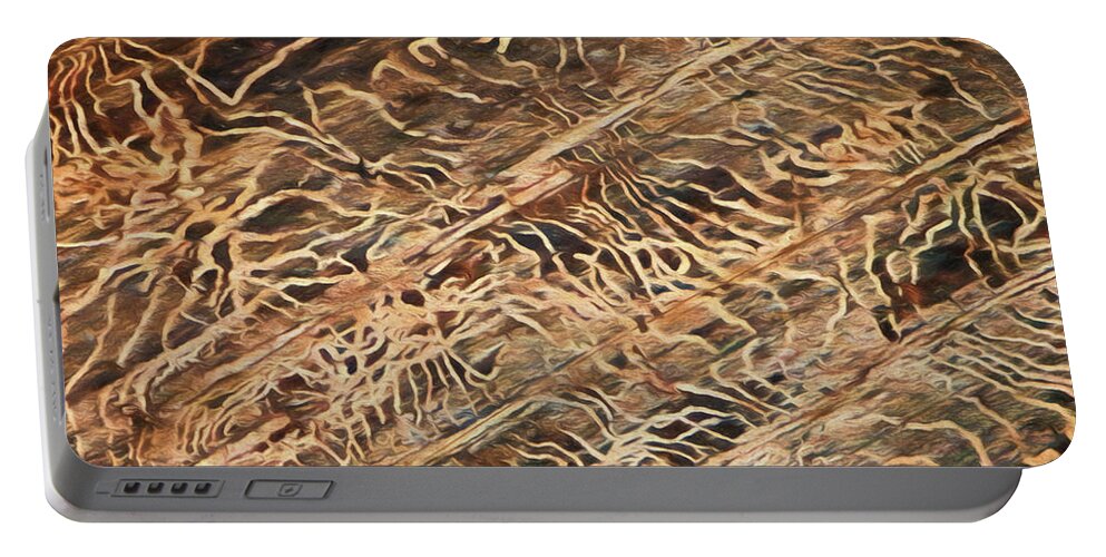 Arizona Portable Battery Charger featuring the photograph Tree Bark Abstract by Teresa Wilson