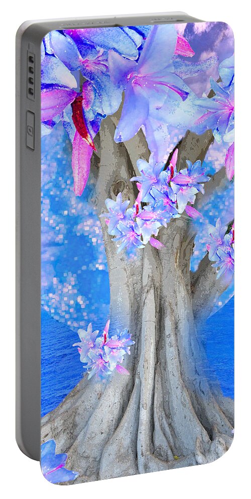 Tree Portable Battery Charger featuring the painting Tree Of Hope by Saundra Myles