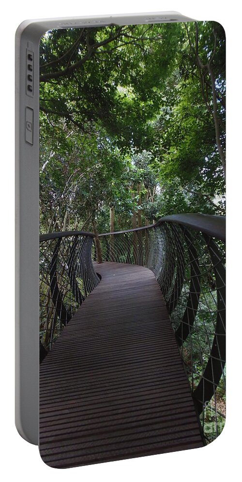Treetop Portable Battery Charger featuring the photograph Treetop Canopy Walk by Bev Conover