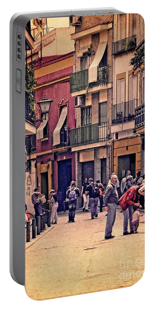 Triana On A Sunday Afternoon Portable Battery Charger featuring the photograph Triana on a Sunday Afternoon 2 by Mary Machare