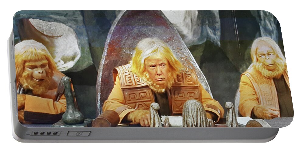 Trump Portable Battery Charger featuring the photograph Tribunal Trump by Christopher McKenzie