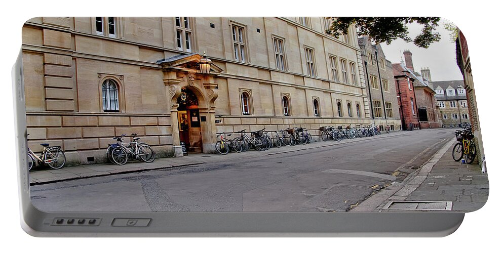 Cambridge Portable Battery Charger featuring the photograph Trinity hall in the evening. Cambridge. by Elena Perelman