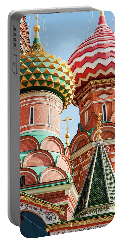 Cathedral Of The Intercession Of The Most Holy Theotokos Portable Battery Charger featuring the photograph Trinity on the Moat by Geoff Smith