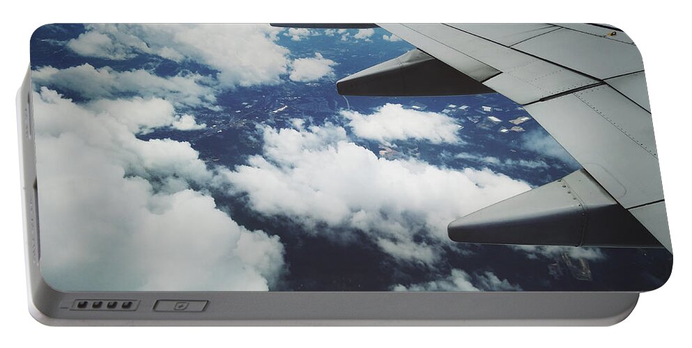 Airplane Portable Battery Charger featuring the photograph Triple Tanks by Robert Knight