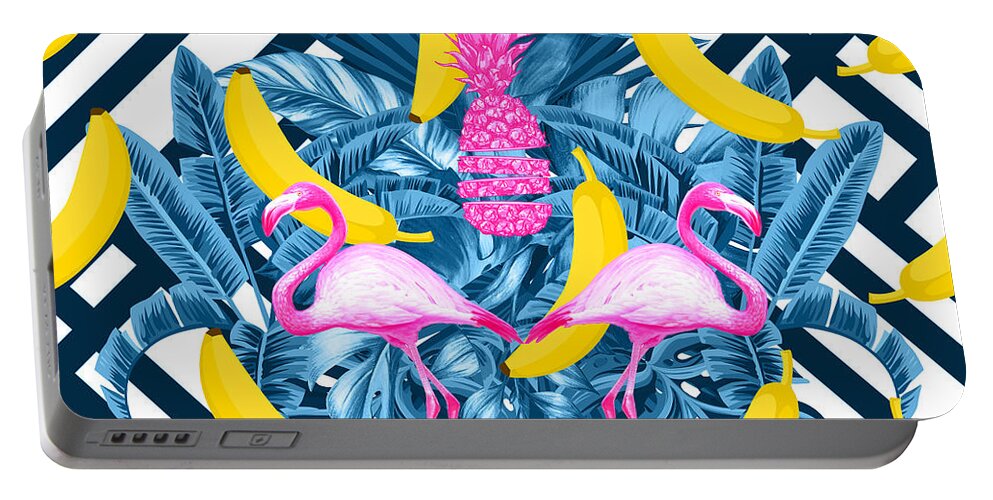 Animals Portable Battery Charger featuring the photograph Tropical Banana Pink  by Mark Ashkenazi