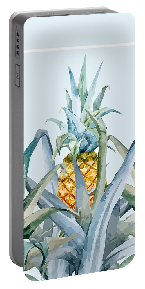 Summer Portable Battery Charger featuring the painting Tropical Feeling by Mark Ashkenazi