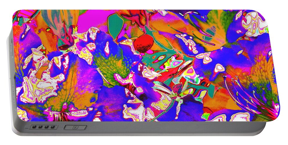 Tropical Portable Battery Charger featuring the digital art Tropical Punch by Larry Beat