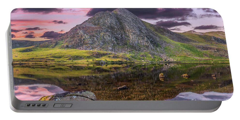 Tryfan Mountain Portable Battery Charger featuring the photograph Tryfan Mountain Sunset by Adrian Evans