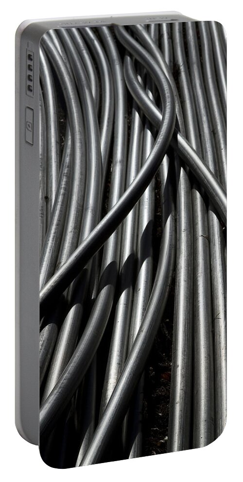 Tubes Portable Battery Charger featuring the photograph Tubular Abstract Art Number 13 by James BO Insogna