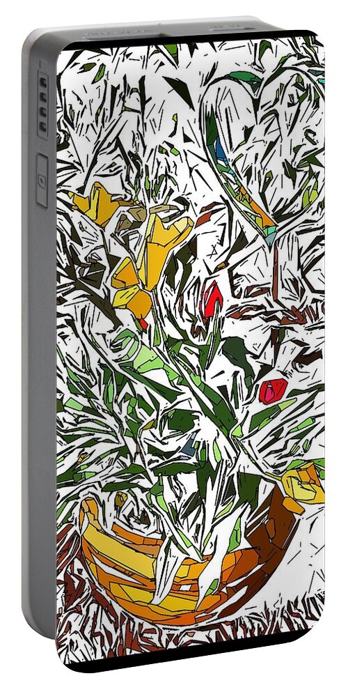 Tulips Portable Battery Charger featuring the photograph Tulip Abstract by Jerry Abbott