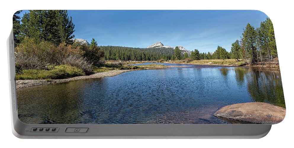 Tuolumne River Portable Battery Charger featuring the photograph Tuolumne River and Meadows, No. 2 by Belinda Greb