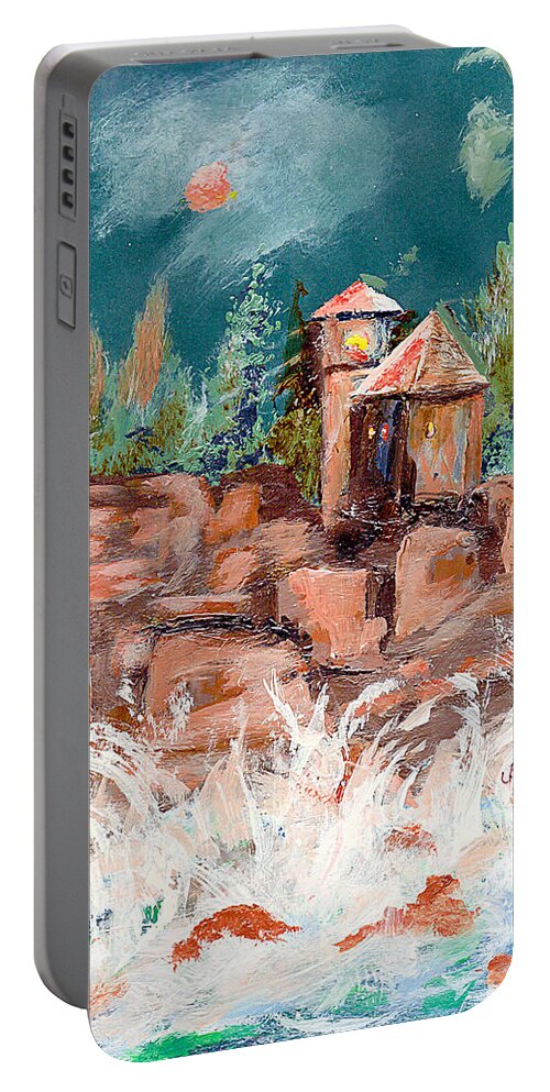 Texas Portable Battery Charger featuring the photograph Turbulent Night by Erich Grant