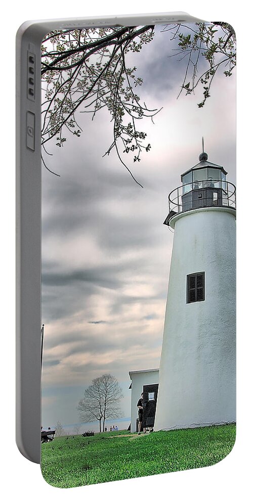 Lighthouse Portable Battery Charger featuring the photograph Turkey Point Lighthouse by Mark Fuller