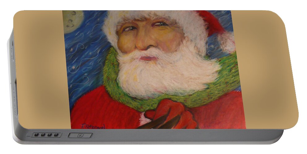 Painting Portable Battery Charger featuring the painting Twas the Night Before Christmas by Todd Peterson