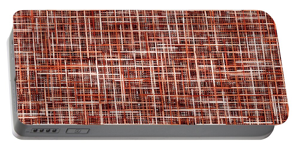 Abstract Portable Battery Charger featuring the digital art Tweed Indeed by Leslie Montgomery