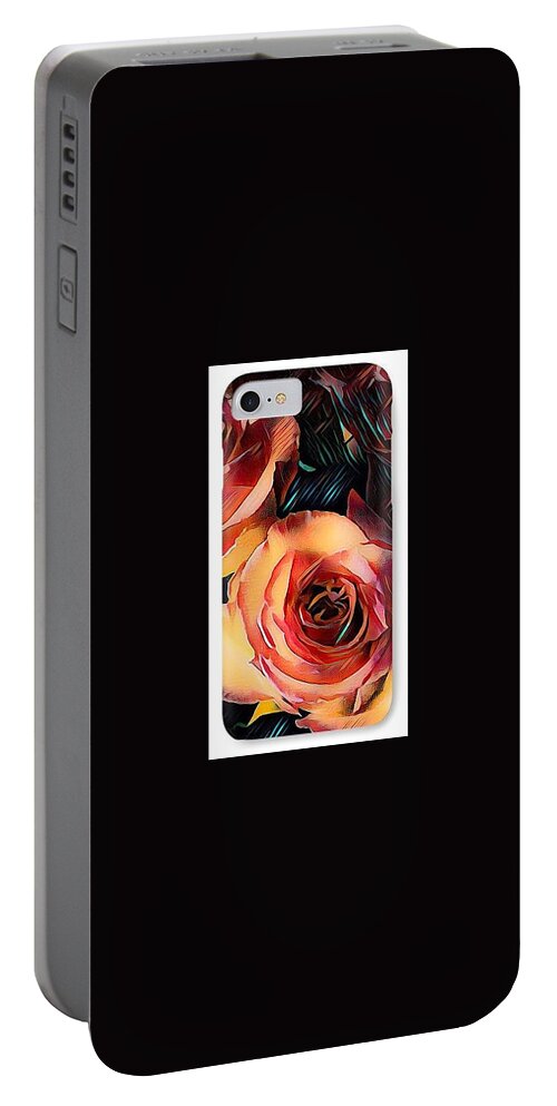 Floral Iphone Case Portable Battery Charger featuring the digital art Twilight N Rose iPhone 6s Plus Case by Gayle Price Thomas