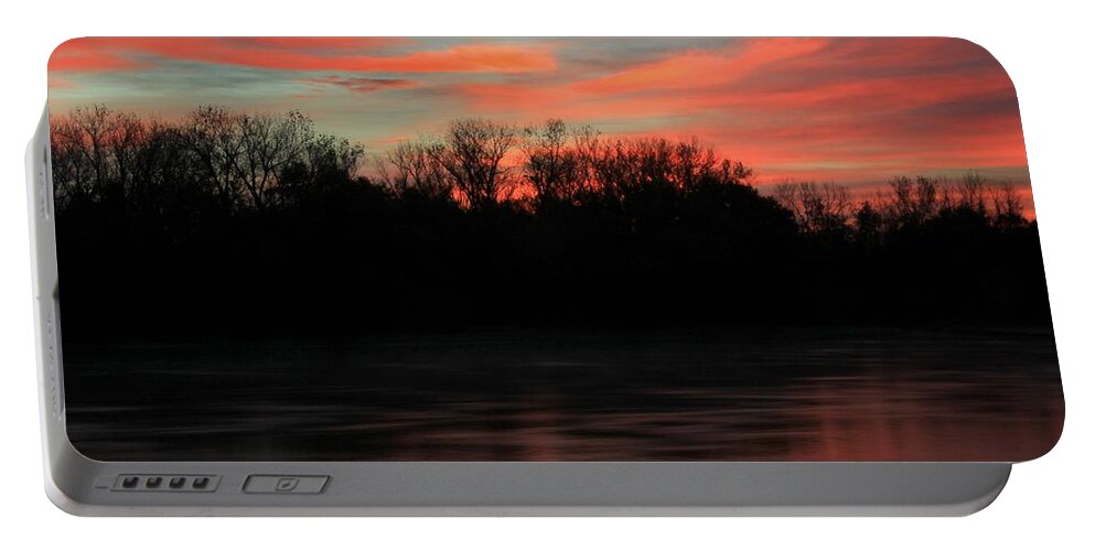 Home Portable Battery Charger featuring the photograph Twilight on the River by Chris Berry