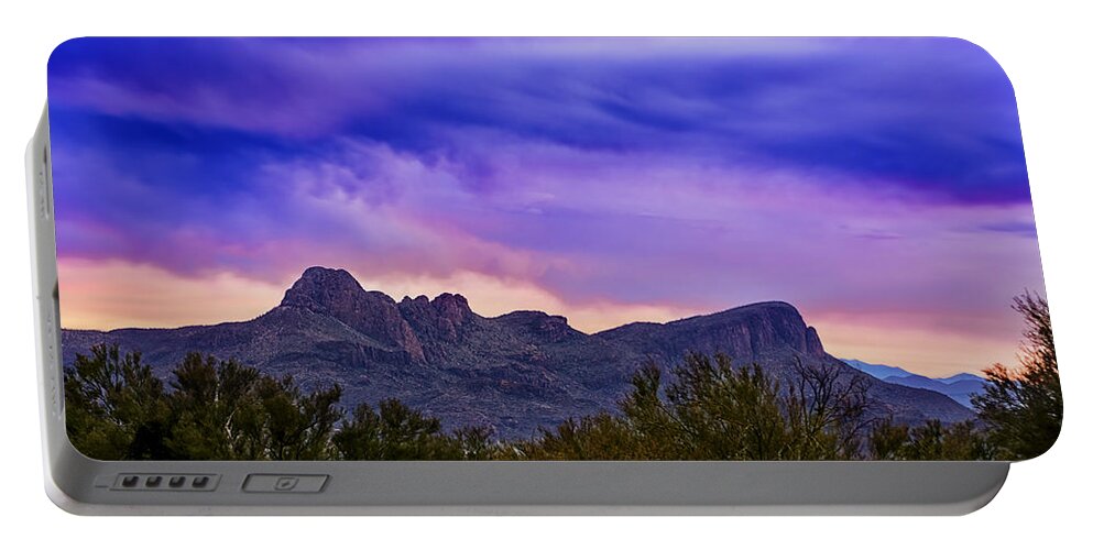 Myhaver Photography Portable Battery Charger featuring the photograph Twin Peaks H30 by Mark Myhaver