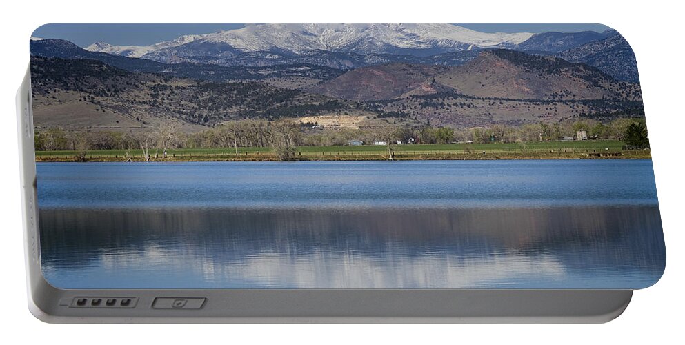 Beautiful Portable Battery Charger featuring the photograph Twin Peaks McCall Reservoir Reflection by James BO Insogna