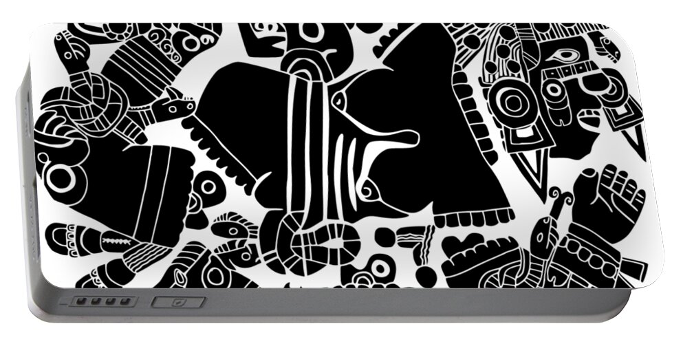 Maya Portable Battery Charger featuring the digital art Twisted day by Piotr Dulski