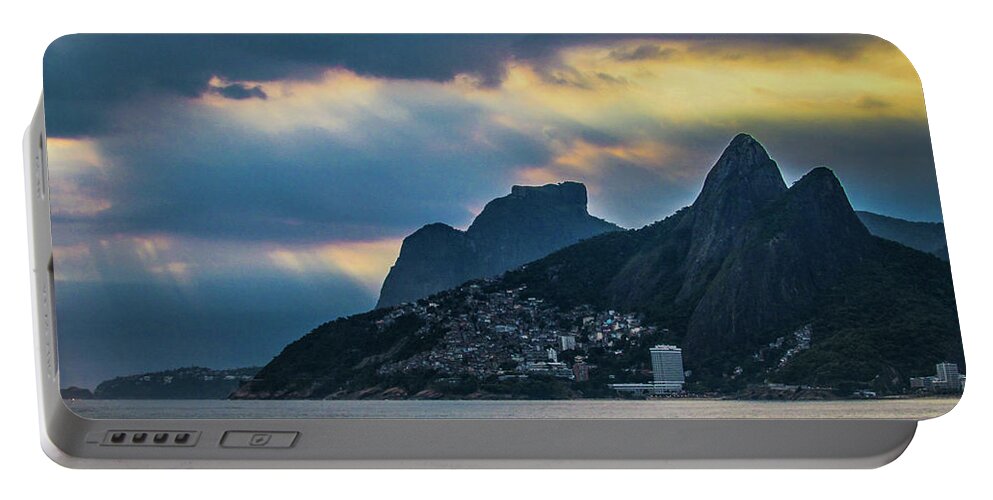 Ipanema Beach Portable Battery Charger featuring the photograph Two Brothers Mountains by Cesar Vieira