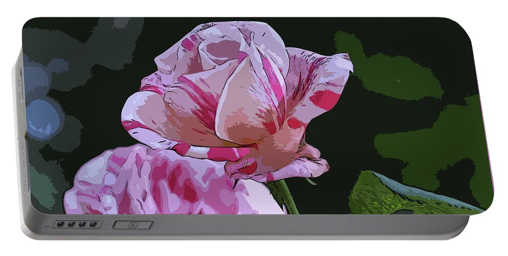 Botanical Portable Battery Charger featuring the digital art Two Candy Canes by Kirt Tisdale