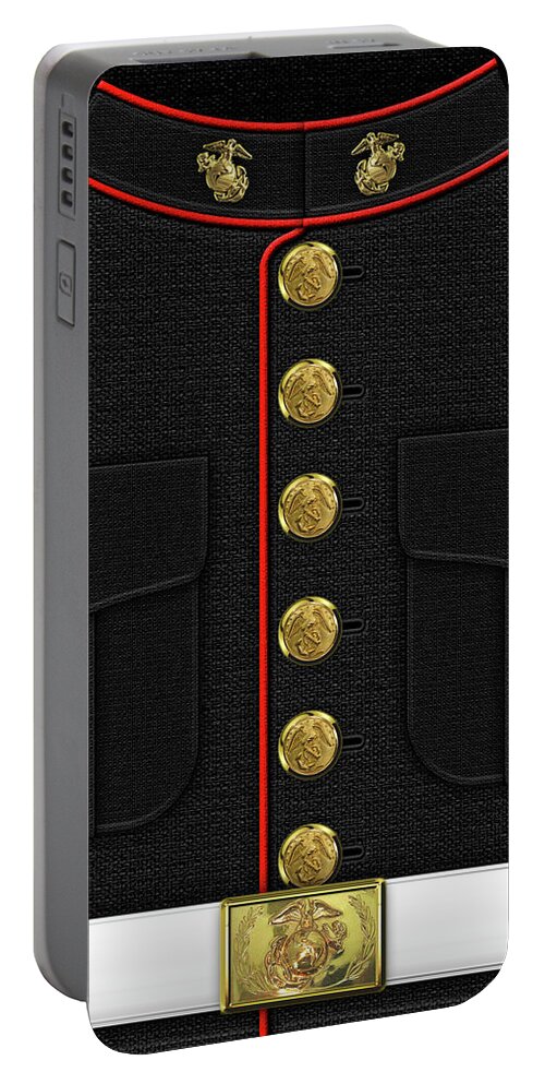 'military Insignia & Heraldry 3d' Collection By Serge Averbukh Portable Battery Charger featuring the digital art U S M C Dress uniform by Serge Averbukh