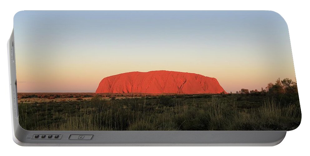 Photosbymch Portable Battery Charger featuring the photograph Uluru at Sunset by M C Hood