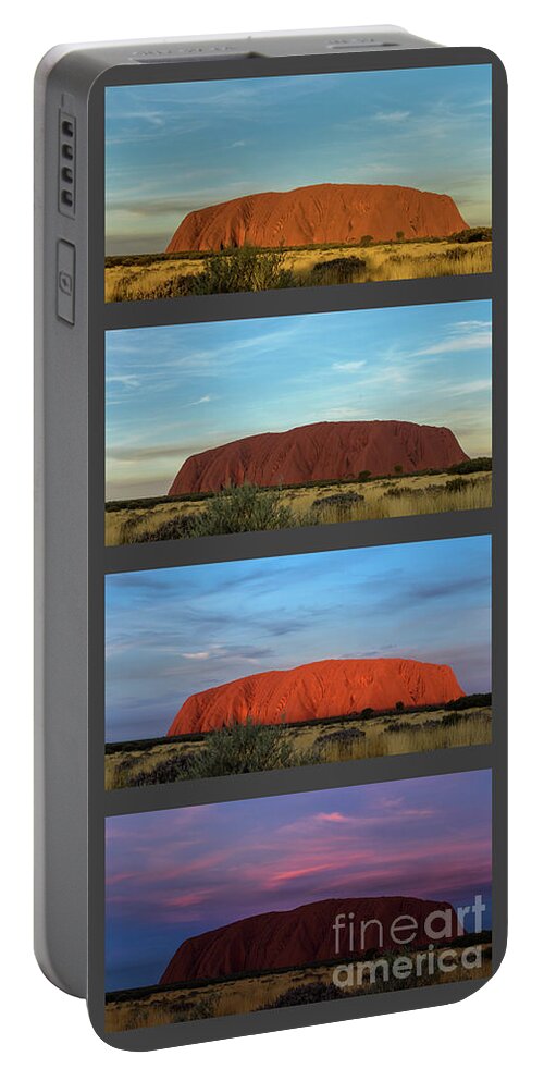 Mountain Portable Battery Charger featuring the photograph Uluru Sunset by Werner Padarin