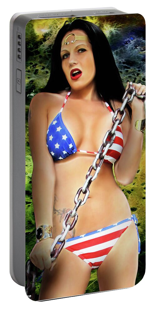 Wonder Woman Portable Battery Charger featuring the photograph Unchained Wonder by Jon Volden