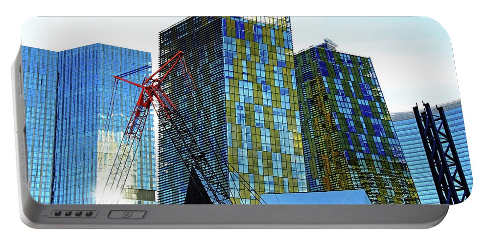 Las Vegas Portable Battery Charger featuring the photograph Under Construction by Debbie Oppermann