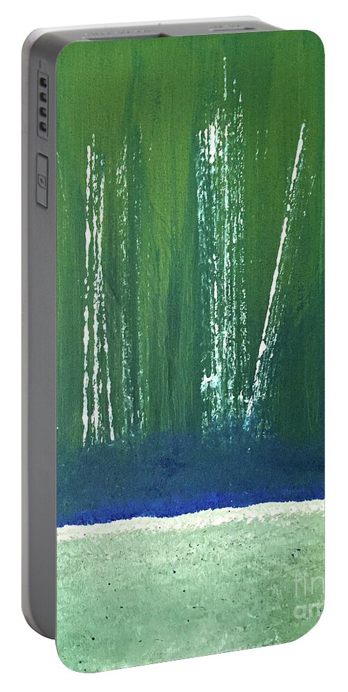 Water Portable Battery Charger featuring the painting Under The Sea by Amanda Sheil