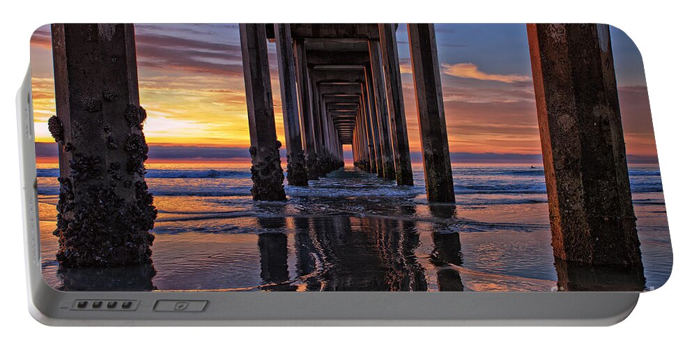 La Jolla Portable Battery Charger featuring the photograph Under the Scripps Pier by Sam Antonio