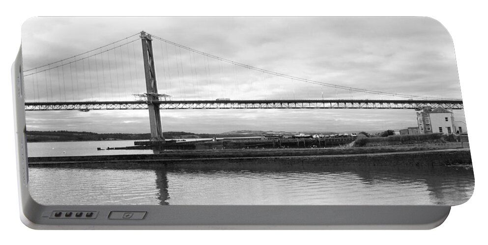 Forth Road Bridge Portable Battery Charger featuring the photograph Under the Wing by Elena Perelman