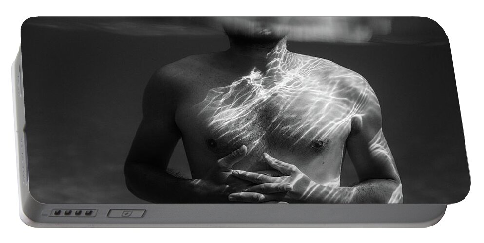 Swim Portable Battery Charger featuring the photograph Underwater Chest by Gemma Silvestre
