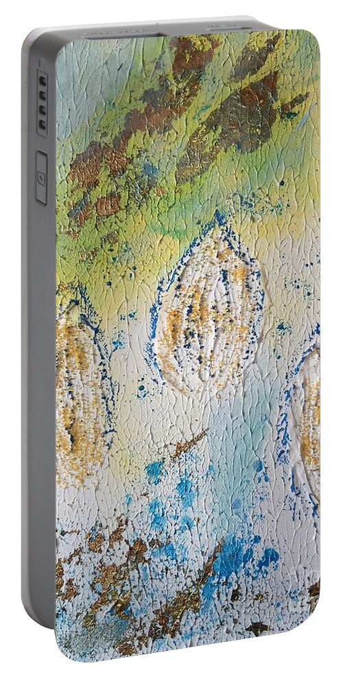 Canvas Art Pilbri Portable Battery Charger featuring the painting Underwater Color Harmony 2 by Pilbri Britta Neumaerker