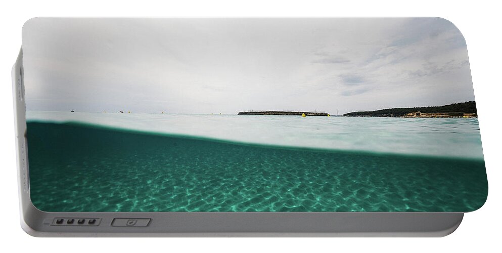 Calm Portable Battery Charger featuring the photograph Underwaterline by Gemma Silvestre