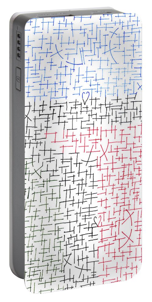 Mazes Portable Battery Charger featuring the drawing Unfathomable by Steven Natanson