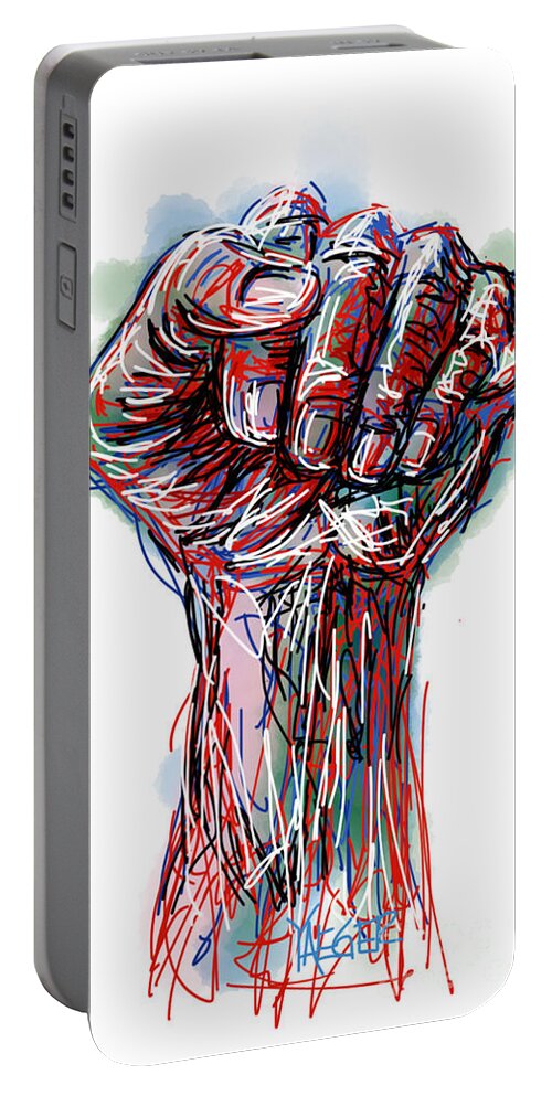United Portable Battery Charger featuring the digital art United America by Robert Yaeger
