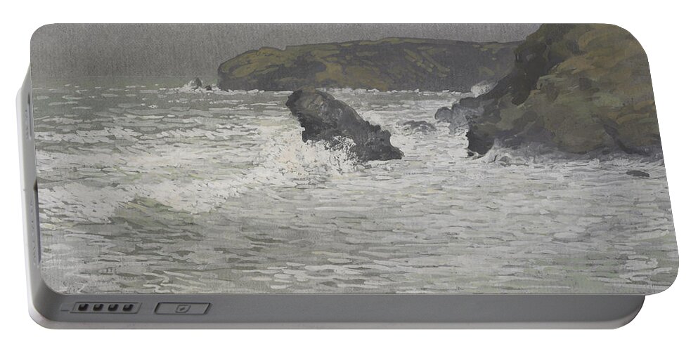 Coastal Scene Portable Battery Charger featuring the painting United Kingdom by Walter Crane